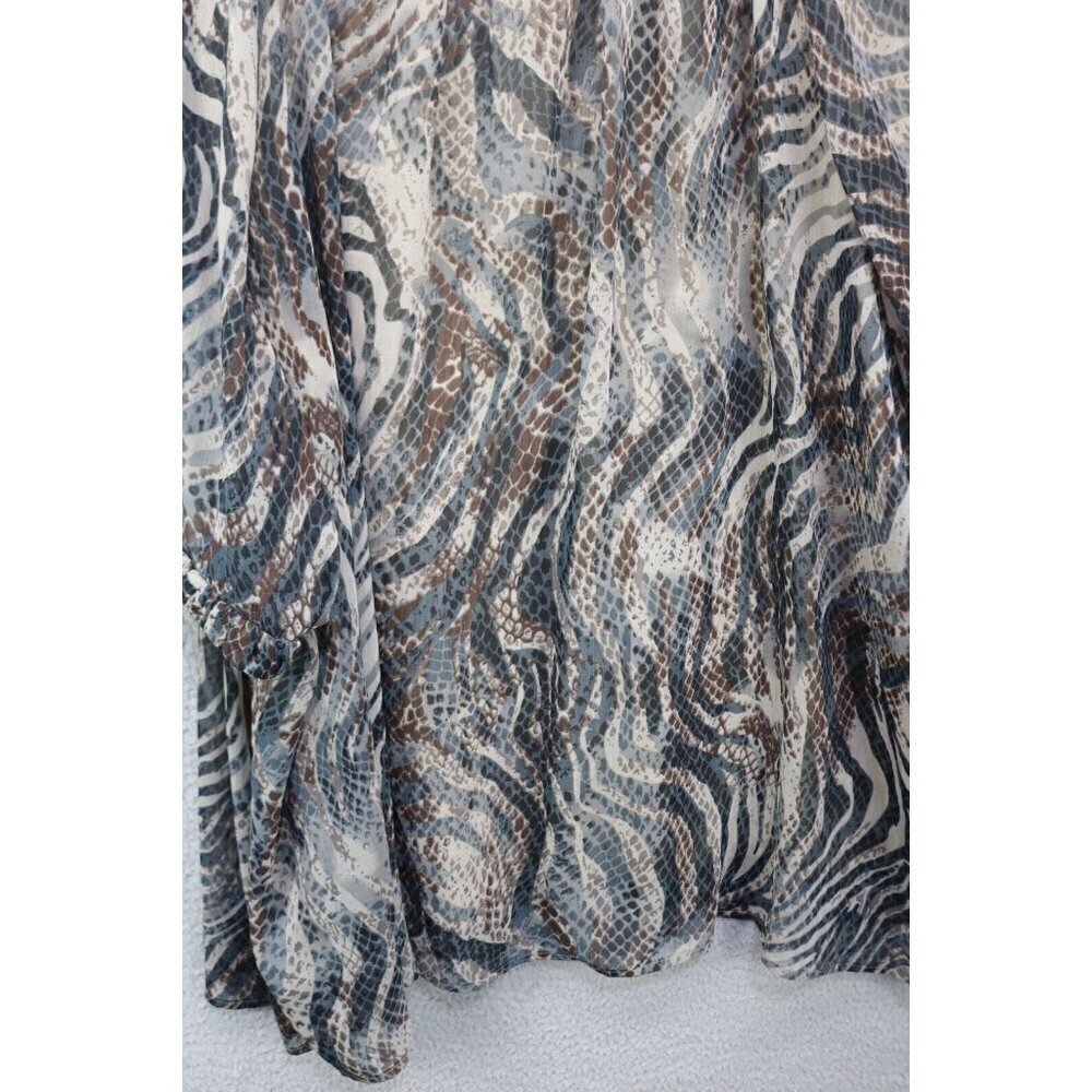 Maggie Barnes Sheer Animal Print Top w/ Tank-Size 5X (34-36W) - Picture 10 of 11